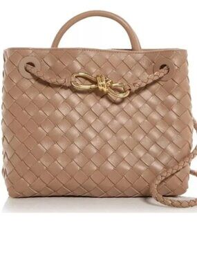 New Bottega Veneta Brown Small Andiamo Bag